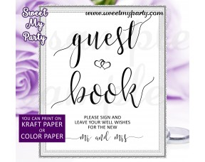 Wedding Guest Book Sign,Wedding Reception Sign,(021w)